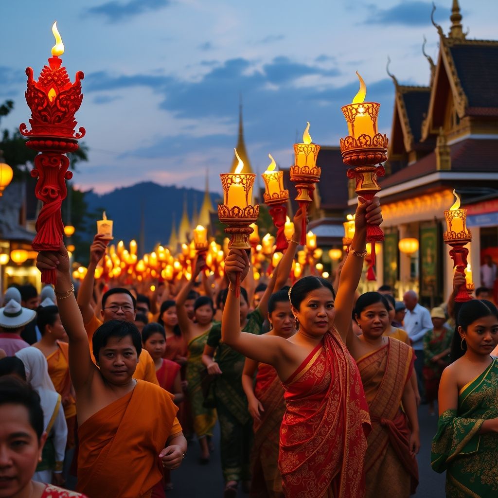 ประเพณีแห่เทียนพรรษา ประวัติ